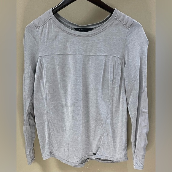 A|X ARMANI EXCHANGE Gray Long sleeve Women’s Medium Top - Picture 1 of 8